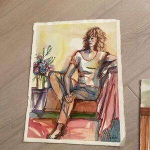 Colorful Watercolor Portrait Art